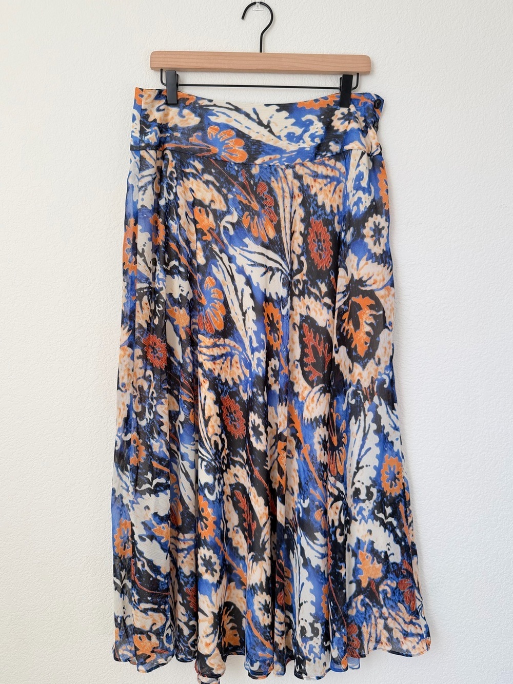 Jones New York Multicolor Floral Midi Blanche Skirt Size 10